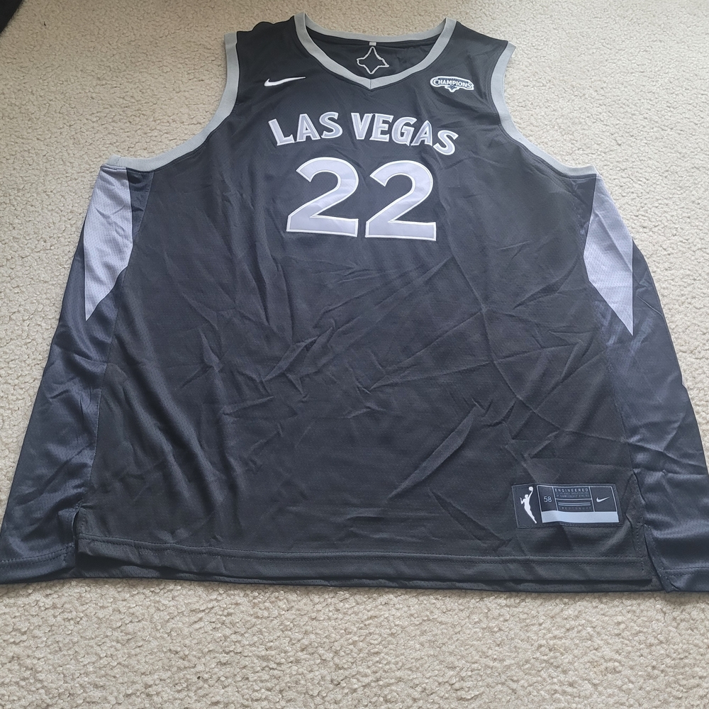 Nike Las Vegas Aces A'ja Wilson #22 Stitched WNBA Jersey Women 4XL
